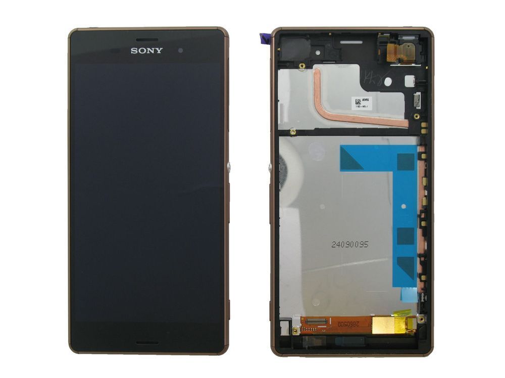 Дисплей Sony D6603, D6643 Xperia Z3 черный и рамкой медного цвета, Cooper Оригинал Китай 08767 фото