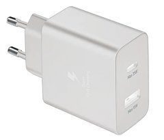 Сетевое зарядное устройство Samsung S22 (1 Type-C + 1 USB) PD 35W High Copy белое 29871 фото