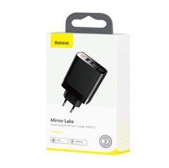 Сетевое зарядное устройство Baseus Mirror Lake Digital Display Travel Charger 30W 4USB (CCJMHB-B01) черный 20358 фото