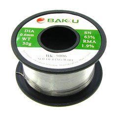 Припій BAKU BK-5006 (0,6 мм, Sn 63% , Pb 35.1%, rma 1.9%) 29971 фото