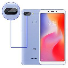 Защитное стекло на камеру для Xiaomi Redmi 6, Redmi 6A (1,9 х 1см) 15246 фото