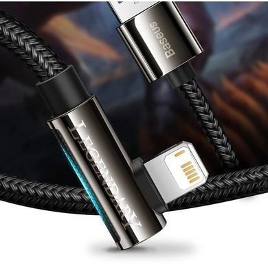 Кабель Baseus USB Cable to Lightning Legend Elbow Fast Charging 2.4A 2m Black (CALCS-A01) 26281 фото