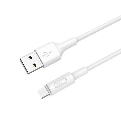 Кабель Hoco X25 (1 метр) MicroUSB белый 20186 фото