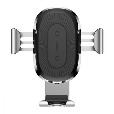 Автодержатель с беспроводной зарядкой Baseus Wireless Charger Gravity Car Mount (Air Outlet Version) 1.67A 10W (WXYL-0S) серебристый 20296 фото