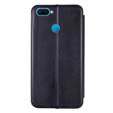 Чехол-книжка Premium Case под кожу Oppo A12 (2020) черный 21857 фото