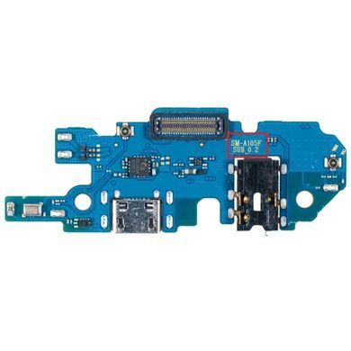 Нижняя плата для Samsung A105F Galaxy A10 2019 с разьемом зарядки, разьемом наушников, микрофоном, Оригинал Китай 17509 фото