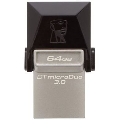 Флеш память Kingston USB 64Gb DT MicroDuo microUSB OTG USB 3.0 17298 фото
