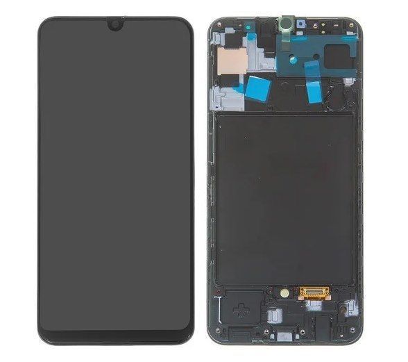 Дисплей для Samsung A507F Galaxy A50s 2019 з рамкою чорний, OLED 19147 фото