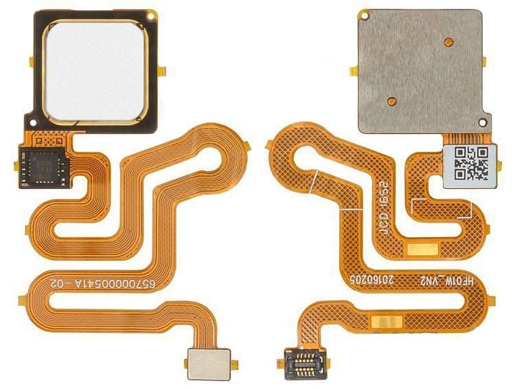 Шлейф для Huawei P9 EVA-L09, P9 Dual Sim EVA-L19, EVA-L29, P9 Lite (VNS-L21, VNS-L31) зі сканером відбитка пальця, білого кольору, Ceramic White 11698 фото