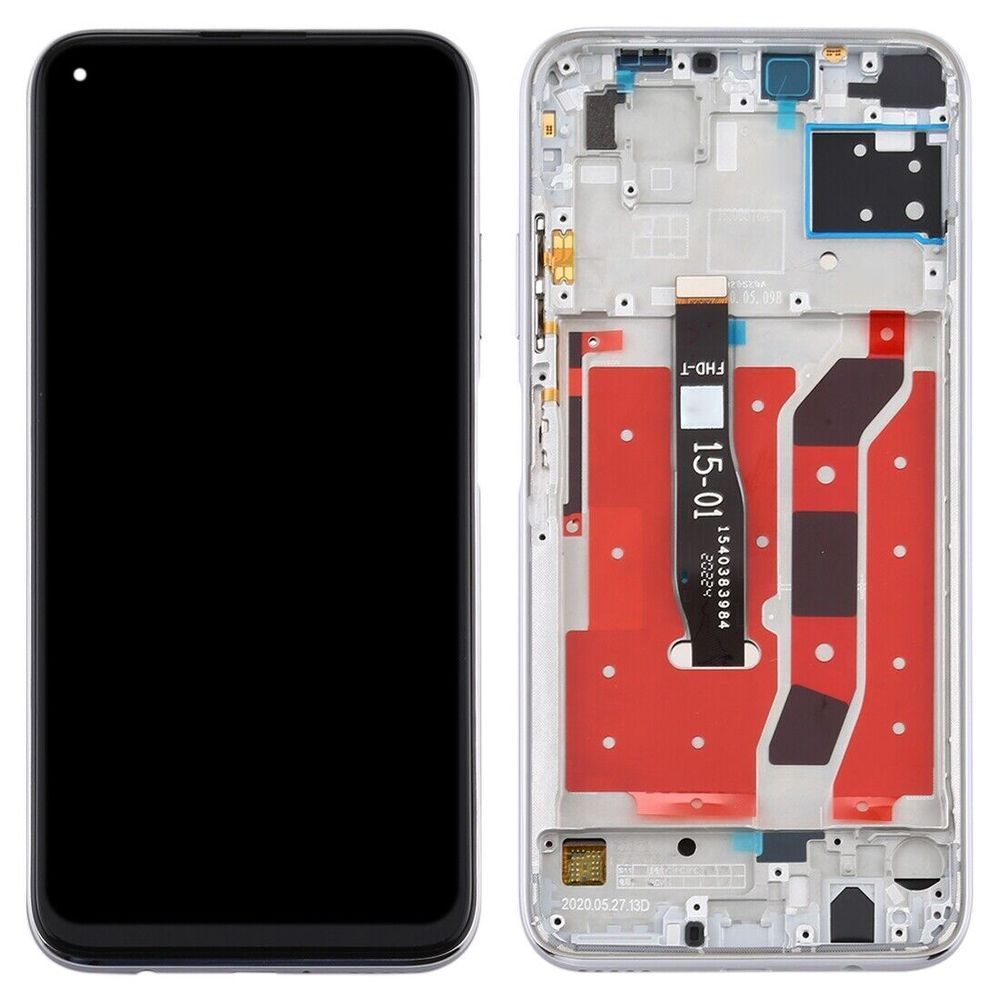 Дисплей для Huawei P40 Lite, P20 Lite 2019 JNY-L21A JNY-LX1, Nova 5i с рамкой серебристый Хайкопия 27343 фото