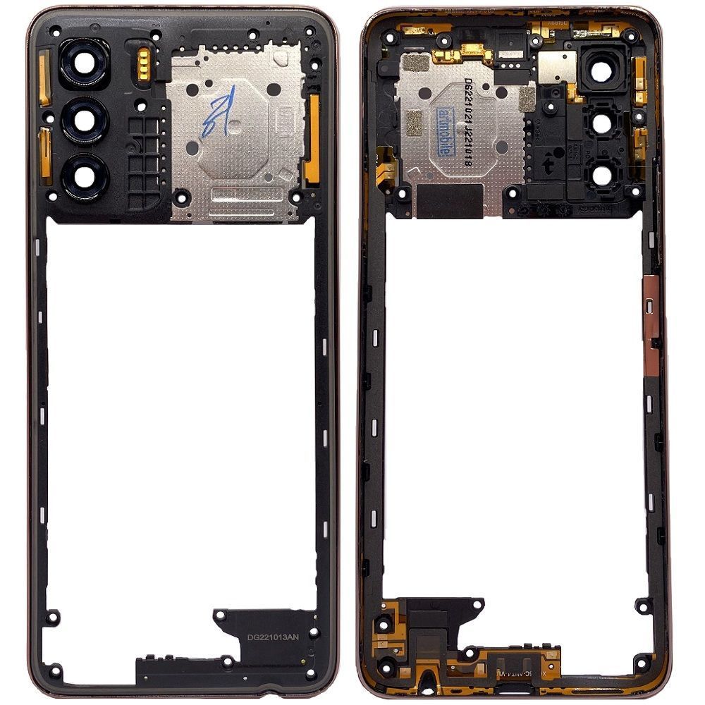 Рамка корпусу Infinix Zero 5G 2023 X6815C, X6815D помаранчева, Coral Orange зі склом камери 33570 фото