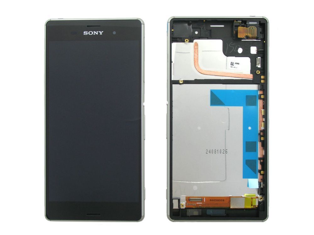 Дисплей Sony D6603, D6643 Xperia Z3 черный и рамкой серебристо-зеленого цвета Оригинал Китай 08768 фото