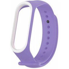 Ремешок Xiaomi для Mi Band 3, Mi Band 4 с тонким ободком Фиолетовый,Белый 15094 фото