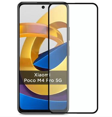 3D Защитное стекло для Xiaomi Poco m4 Pro 5G, Redmi Note 11S 5G, Redmi Note 11T 5G Full Glue чорное 26893 фото