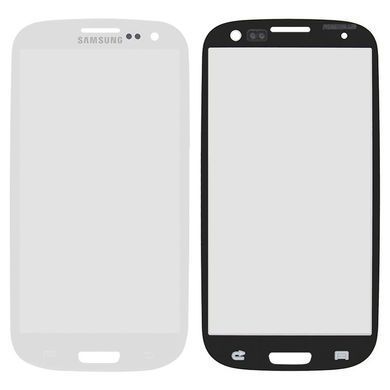 Переднее стекло Samsung Galaxy S3 i9300, i9305 белое 06567 фото