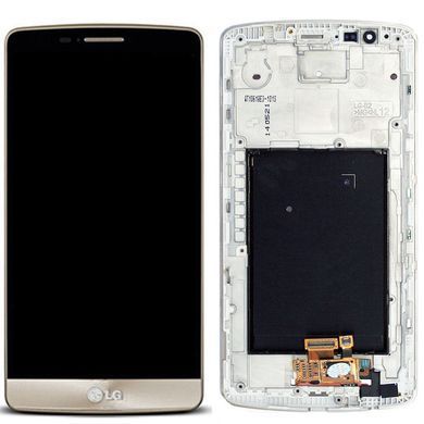 Дисплей для LG D855 G3 с рамкой золотистый 03139 фото