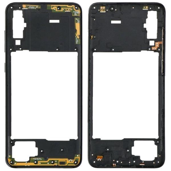 Рамка корпуса Samsung A705 Galaxy A70 черная 33823 фото