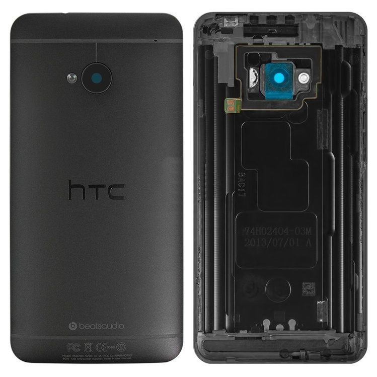 Задняя крышка для HTC One M7 801e черная 04455 фото