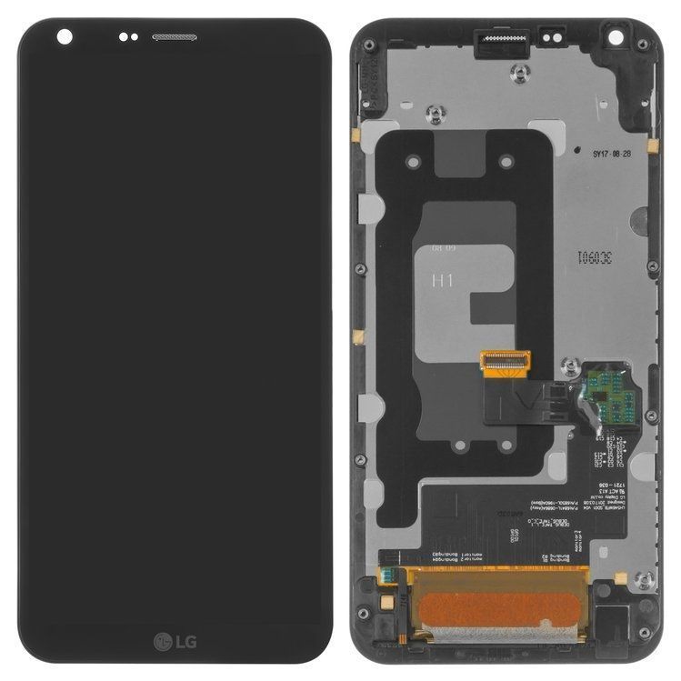 Дисплей для LG M700 Q6 з рамкою чорний, Astro Black, Оригінал Китай 10013 фото