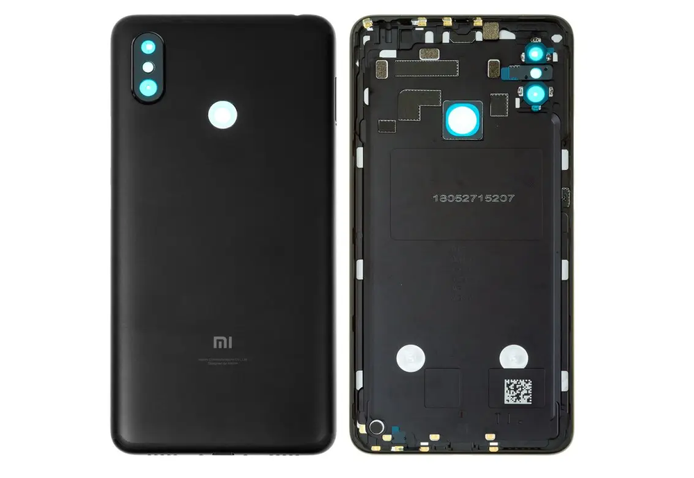 Задня кришка для Xiaomi Mi Max 3 зі склом камери чорна оригінал Китай 05992 фото