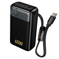 Зовнішній акумулятор (Повербанк) Hoco Q53 12000mAh PD 65W з дисплеєм, з кабелем чорний 33730 фото