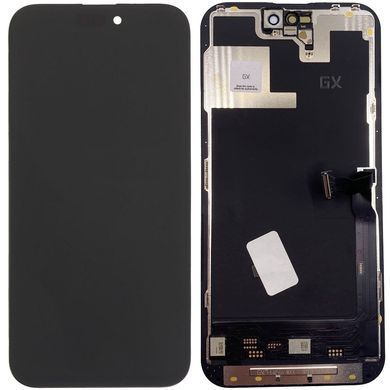 Дисплей для Apple iPhone 14 Pro Max чорний OLED, OEM Hard, GX Хайкопія 31052 фото