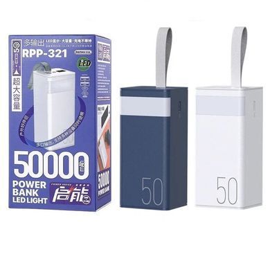 Внешний аккумулятор (Повербанк) Remax RPP-321 50000mAh синий 26761 фото