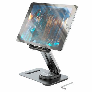Тримач для телефону Hoco PH48 Fun dual axis 360 rotating tablet desktop holder чорний 27762 фото