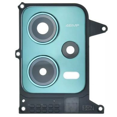 Скло камери для Xiaomi Redmi Note 12 5G 22111317I, 22111317G з зеленою рамкою 33927 фото
