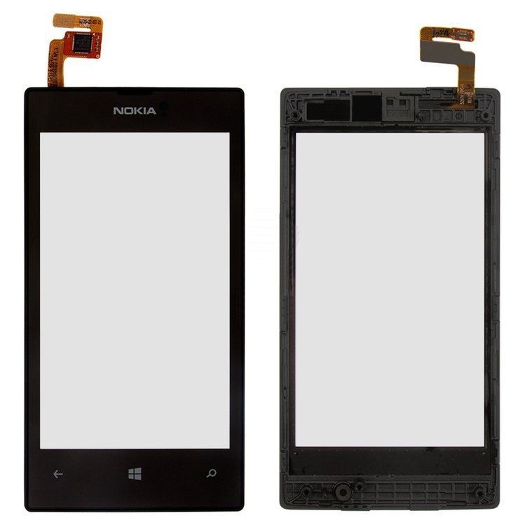 Сенсор (тачскрин) Nokia Lumia 520, Lumia 525 и рамкой черный Оригинал Китай 01632 фото