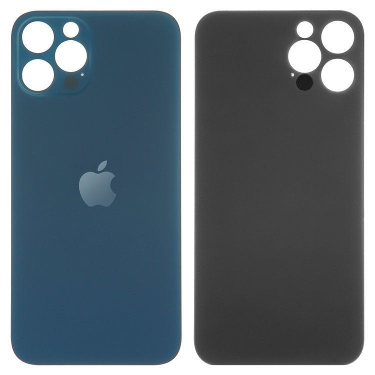 Задняя крышка для Apple iPhone 12 Pro синяя, с большим отверстием под камеру 32524 фото
