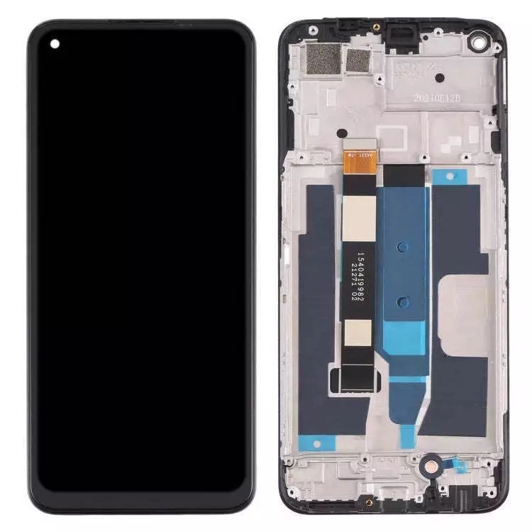 Дисплей для Realme 8 5G, Realme 8s 5G с рамкой черный, RMX3241 30739 фото