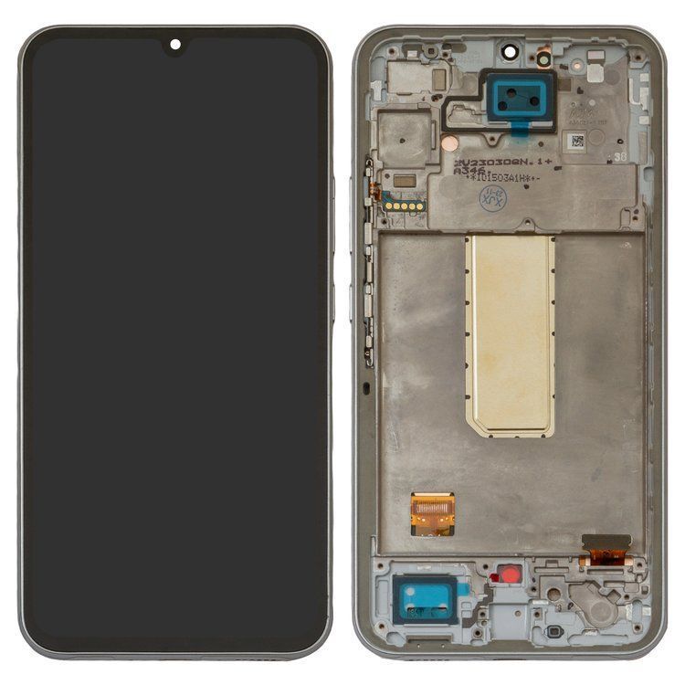 Дисплей для Samsung A346B Galaxy A34 с рамкой серебристый OLED Хайкопия 32625 фото