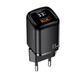 Мережевий зарядний пристрій Usams Digital Display CC152 T46 USB, Type-C, 33W Black 26713 фото 1