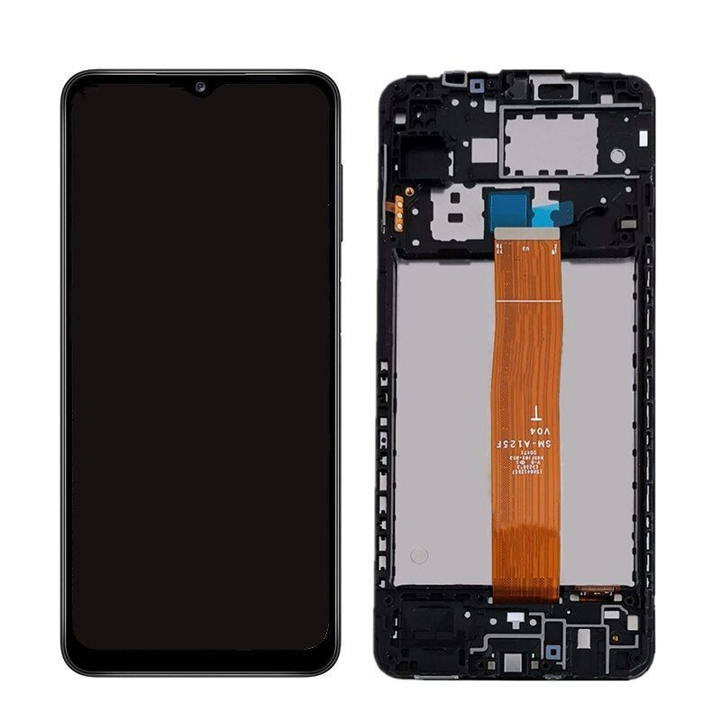 Дисплей для Samsung A127 Galaxy A12s 2021 з рамкою чорний GH82-26485A Оригінал 29483 фото