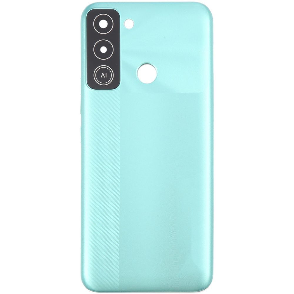 Задняя крышка для Tecno POP 5 LTE BD4i зеленая, Turquoise Cyan со стеклом камеры 32772 фото