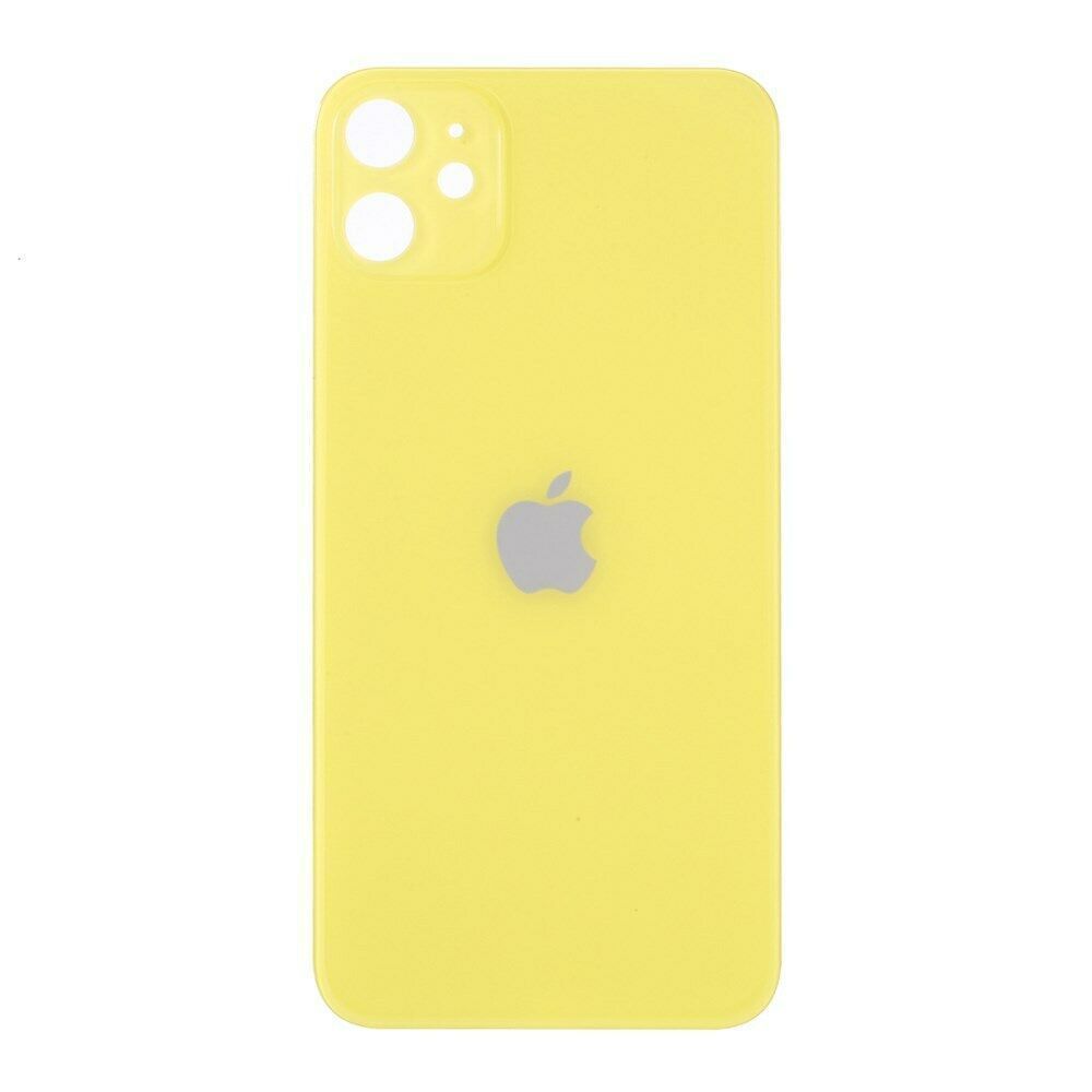 Задняя крышка для Apple iPhone 11, желтая, копия высокого качества 21179 фото