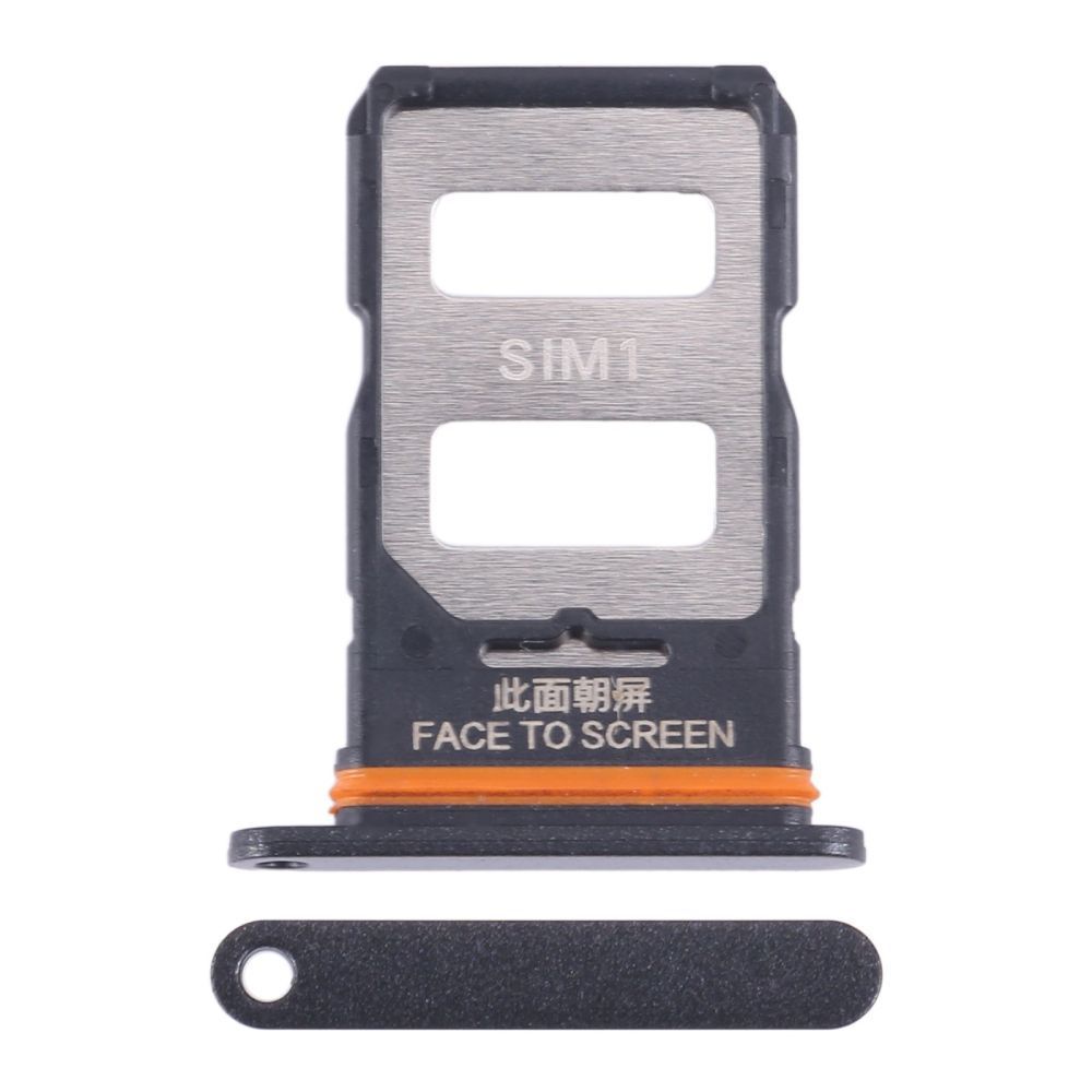 Держатель Sim-карты Xiaomi Redmi Note 13 Pro 5G, Poco X6 черный, на две Sim-карты 30376 фото