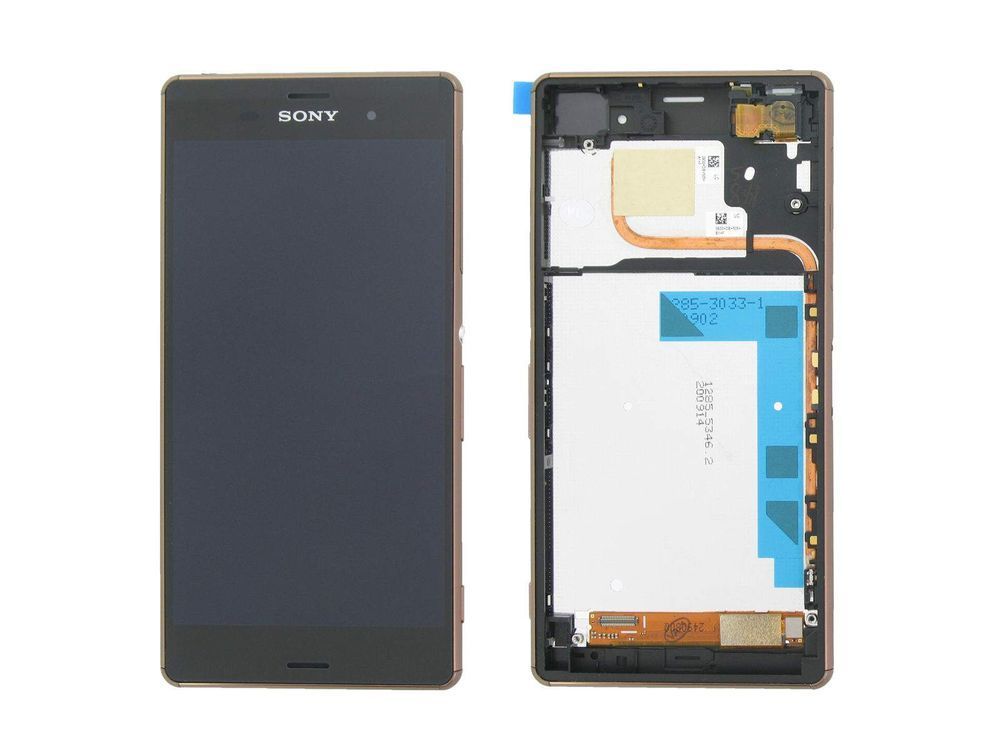 Дисплей Sony D6633 Xperia Z3 Dual черный и рамкой медного цвета, Cooper Оригинал Китай 08769 фото