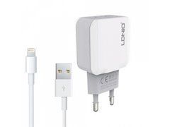 Сетевое зарядное устройство LDNIO A2202 2 USB + провод Lightining (2.4A) 08203 фото