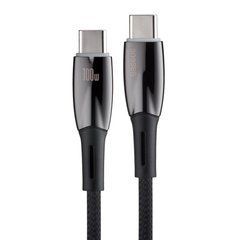 Кабель Baseus Glimmer Series Fast Charging Type-C - Type-C 1м 100W черный (CADH000701) 31563 фото