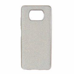 Чехол Fabric Xiaomi Poco X3 в серых блестках 23794 фото
