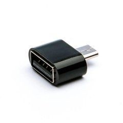 OTG Перехідник microUSB короткий чорний 16280 фото