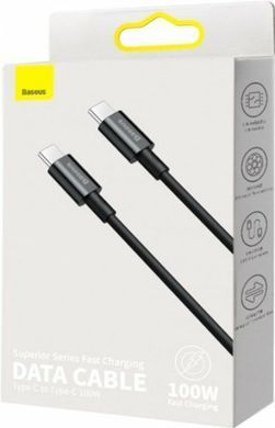 Кабель Baseus Superior Type-C - Type-C 2м 100W черный CATYS-C01 28165 фото
