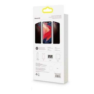3D Защитное стекло Baseus для iPhone XS Max, iPhone 11 Pro Max, черное, Curved Screen With Crack Resistant Edges And Anti Spy Function SGAPIPH65-CTG01 15129 фото