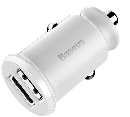 Автомобильное зарядное устройство Baseus Grain 3.1A 2USB (CCALL-ML02) белый 20345 фото