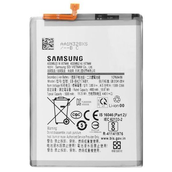 Аккумулятор Samsung EB-BA217ABY для A022F Galaxy A02, A125 Galaxy A12 2020, A127 Galaxy A12 2021, A217F Galaxy A21s, A135, A047 5000mAh Оригинал Китай 31963 фото