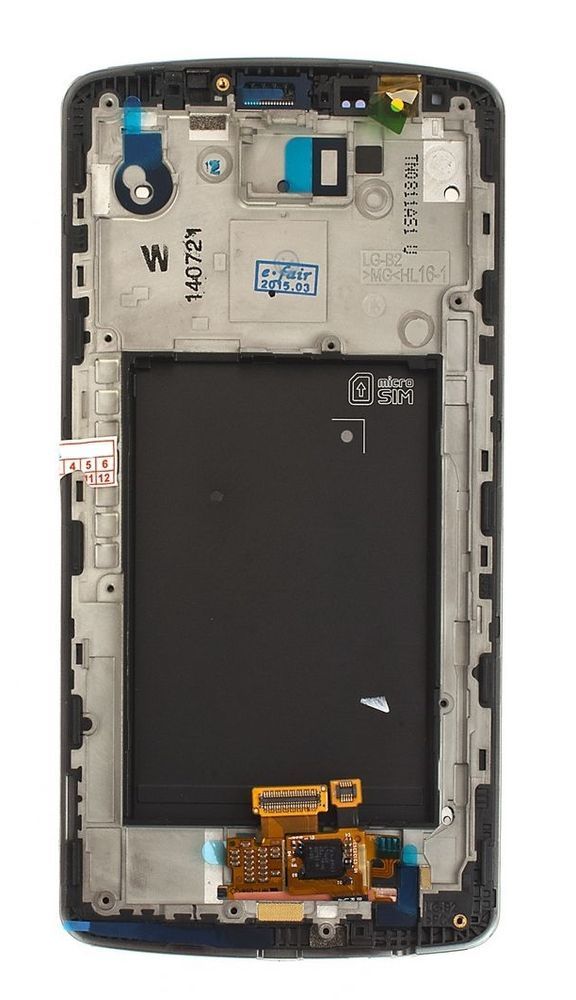 Дисплей для LG D855 G3 с рамкой серый 03140 фото