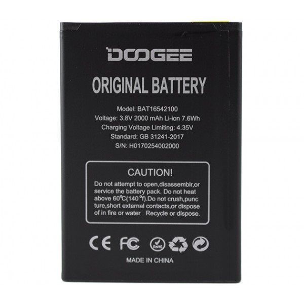 Аккумулятор Doogee X9 Mini BAT16542100 2000 mAh 12735 фото