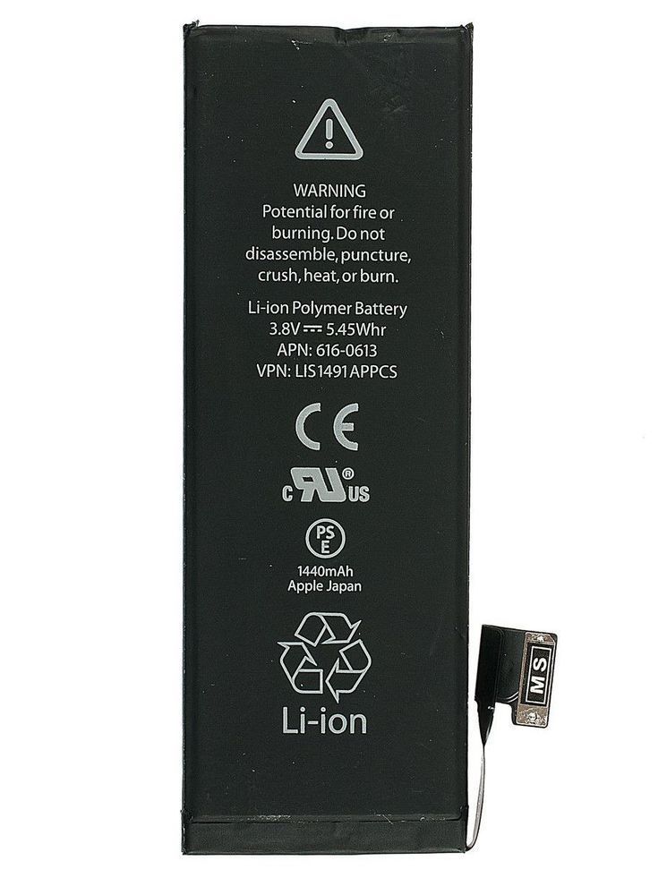 Аккумулятор Apple iPhone 5 (1440mAh) Оригинал Китай 04811 фото